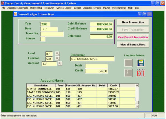 General Ledger Transactions