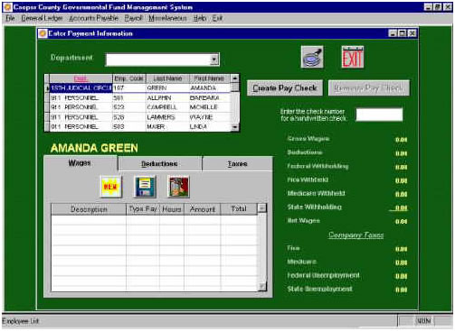 Payroll Payday Entry