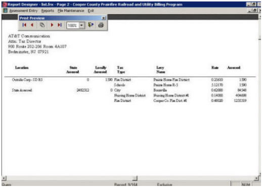 State/Local Assesssed Information