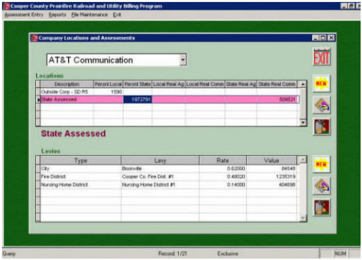 Company Locations and Assessments